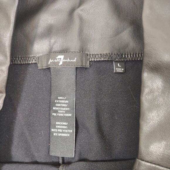 Seven for All Mankind Faux Leather Leggings, Size Large - Picture 6 of 8